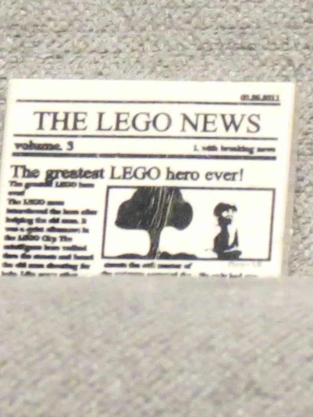 Lego 2 x 2 Newspaper 'THE LEGO NEWS', 'volume 3' 3068pb0431